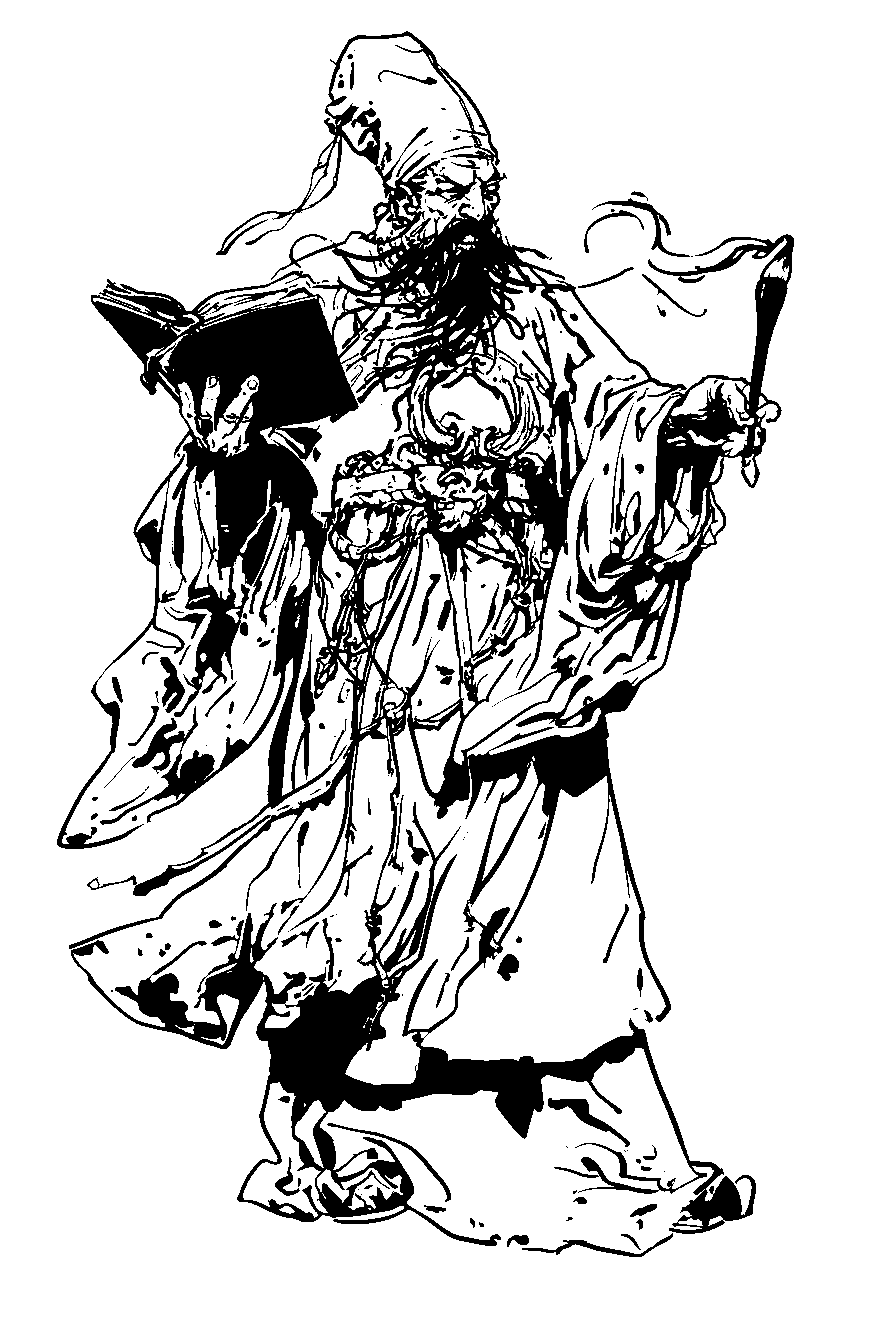 Judge Cui, Magistrate of the Dead — tattoo stencil